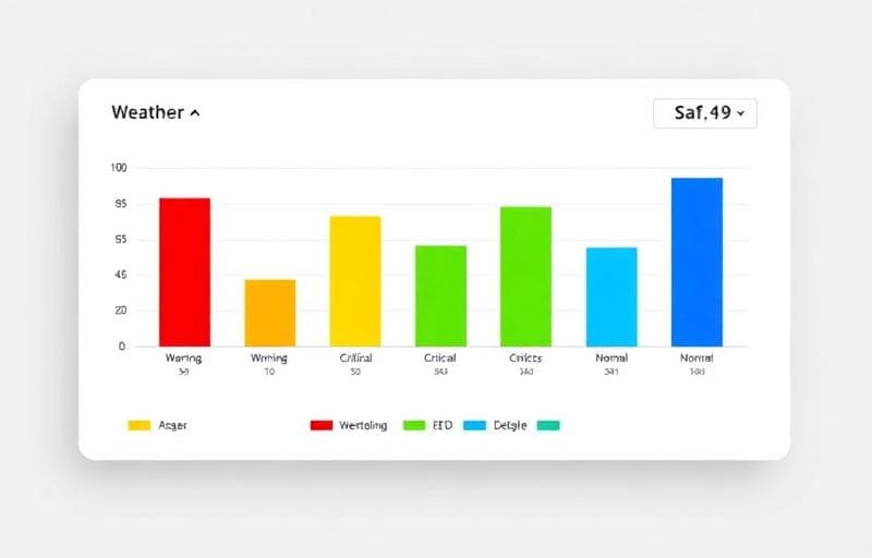 Real-time Alerting Dashboard showing weather event statistics