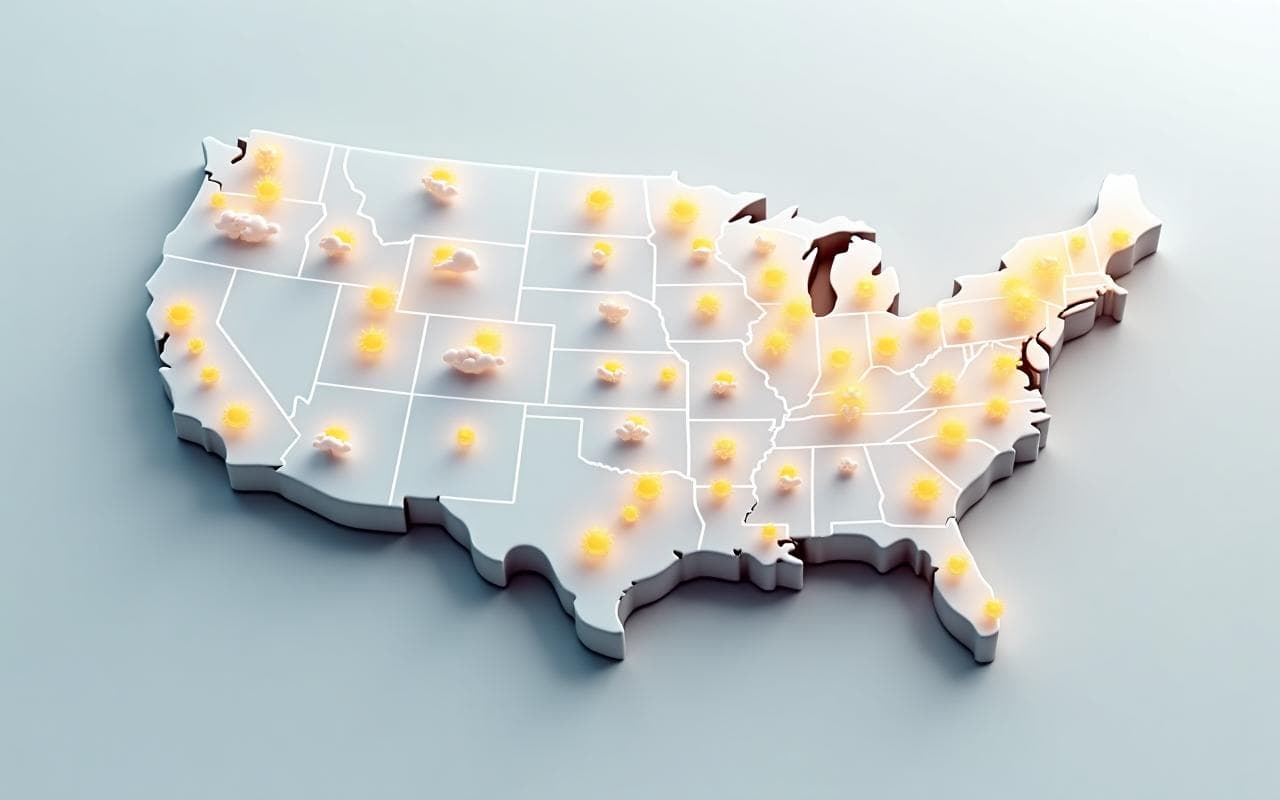 Weather monitoring map
